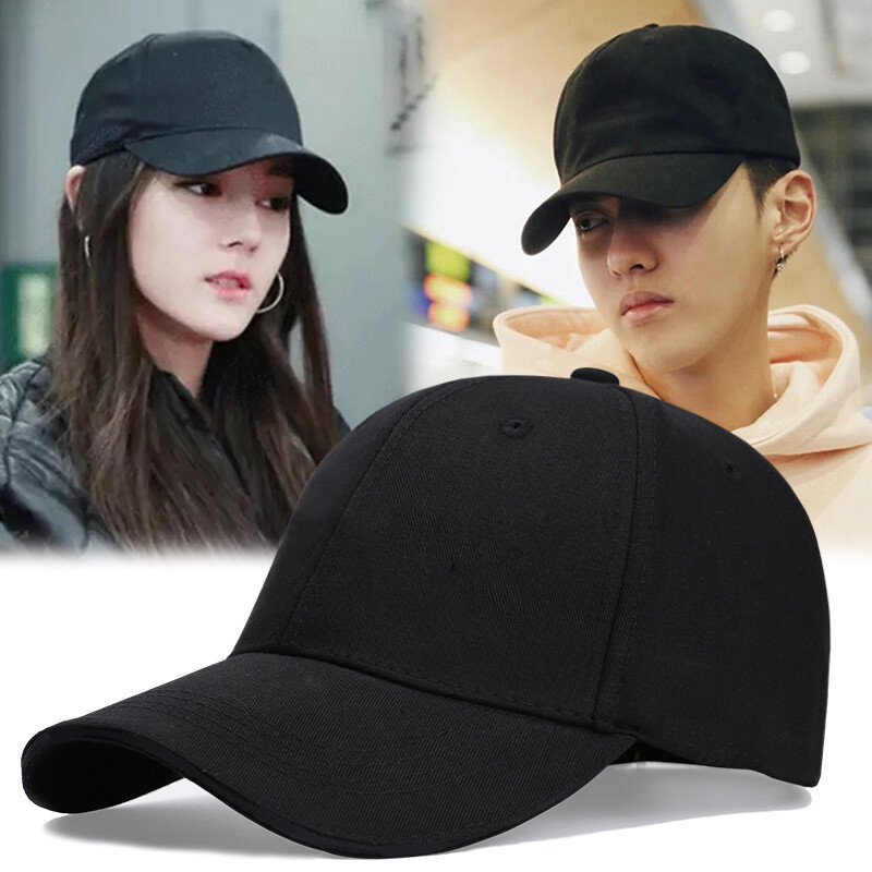 Hautton baseball cap Korean duck tongue cap outdoor sunscreen cap sports fashion men and women 9481mz008 black