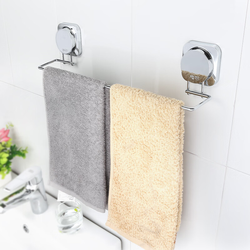 Home care bathroom towel bar single pole hole free kitchen toilet toilet storage rack bath towel rack traceless towel rack ek02 6806 04