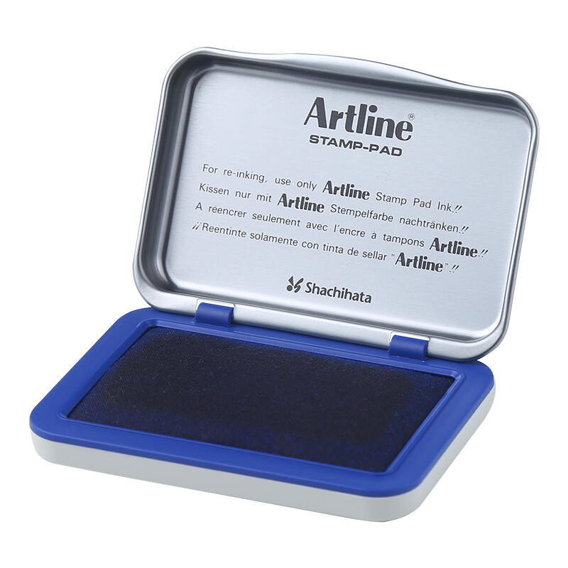 Hachihata Artline office finance quick drying, quick drying, second drying seal pad, ink pad, general pad, 40 * 63mm, small blue ehj-1