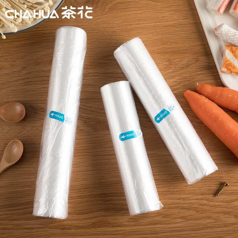茶花保鲜袋组合断点式家用经济装食品袋加厚连卷密封袋冰箱冷冻袋 【A组】20*30+25*35+30*40cm