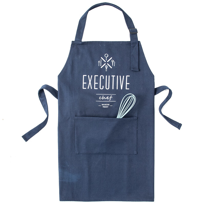 Maxcook apron thickened cotton canvas Kitchen Apron antifouling oil proof waterproof home apron mcpj874