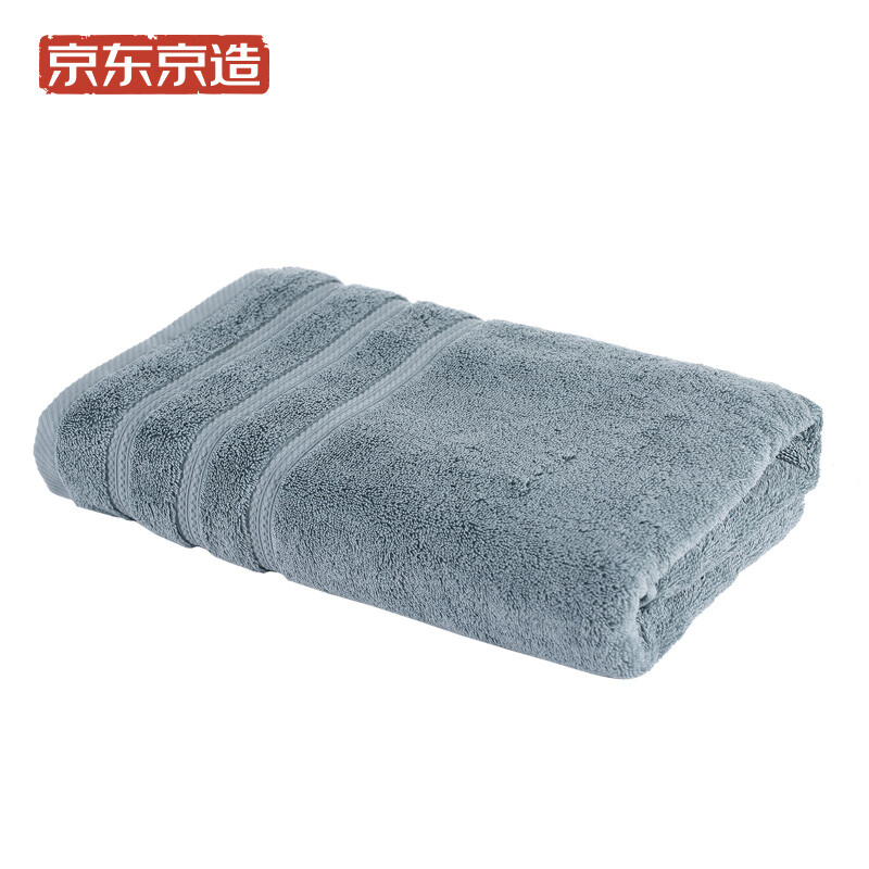 Jingdong jingzao Egyptian long staple cotton bath towel grey green