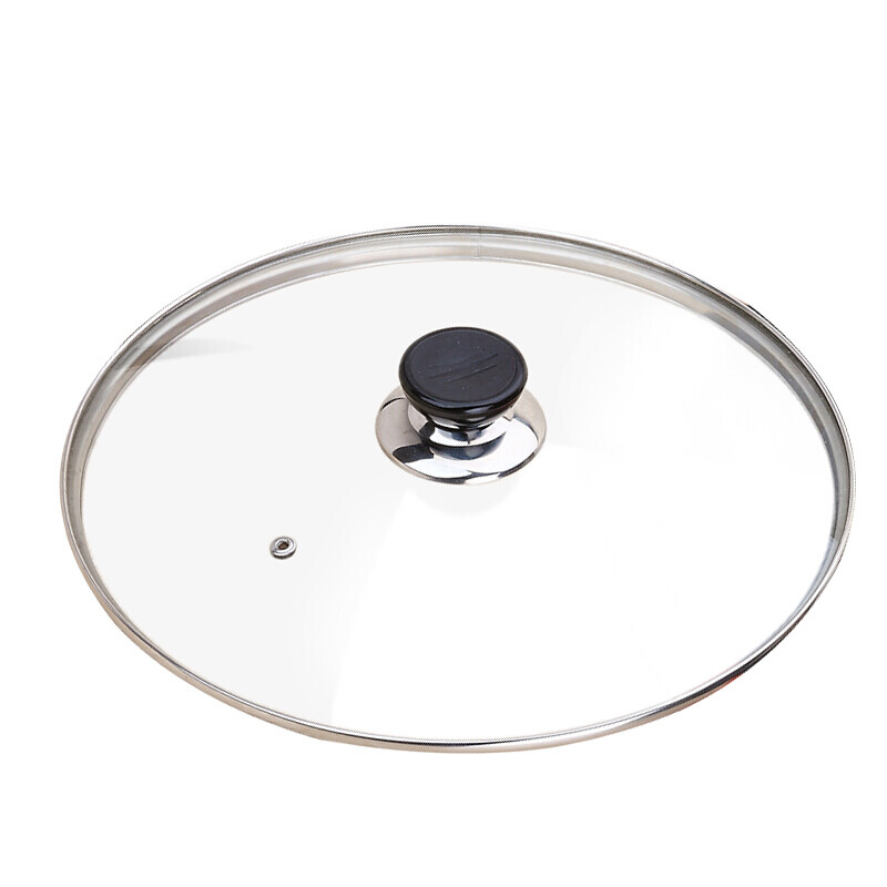 Maxcook glass cover frying pan cover frying pan cover hot pot cover steaming pan cover 34 cm thick visual overflow and scald proof mpg946