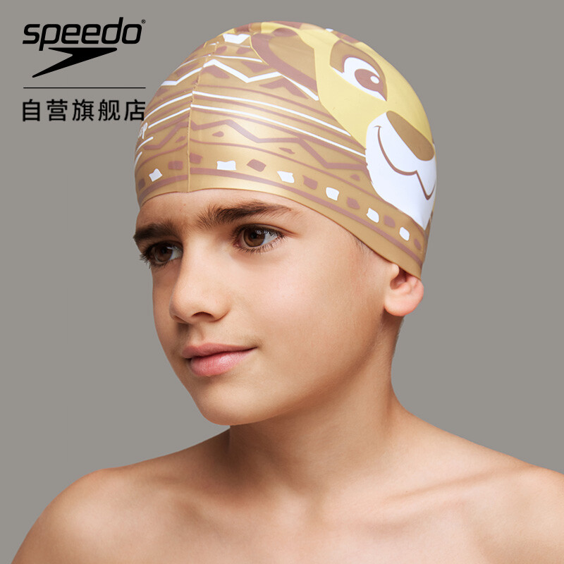 SPEEDO / Speedo Disney series Lion King children's silicone swimming cap size 808386d567 gold / white