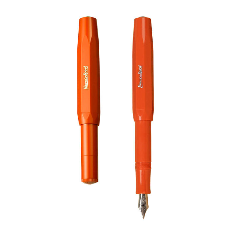 Kaweco skyline sport fox red classic sports pen signature calligraphy practice manual account male and female student pen f 0.7mm [imported from Germany]