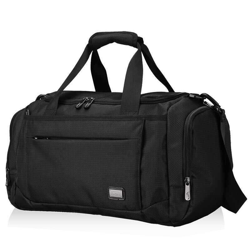 Seven wolves travel bag men's and women's multifunctional large capacity travel bag travel bag luggage bag portable fitness bag black b0301662-101