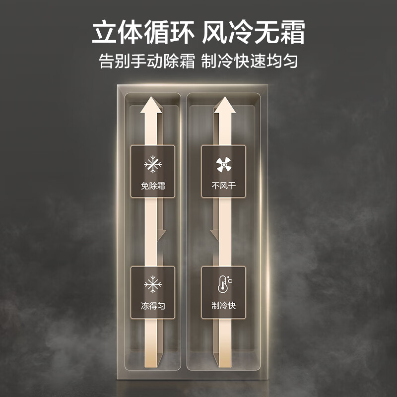 美的（Midea）559升变频对开双开门家用冰箱智能风冷无霜BCD-559WKPM(E)