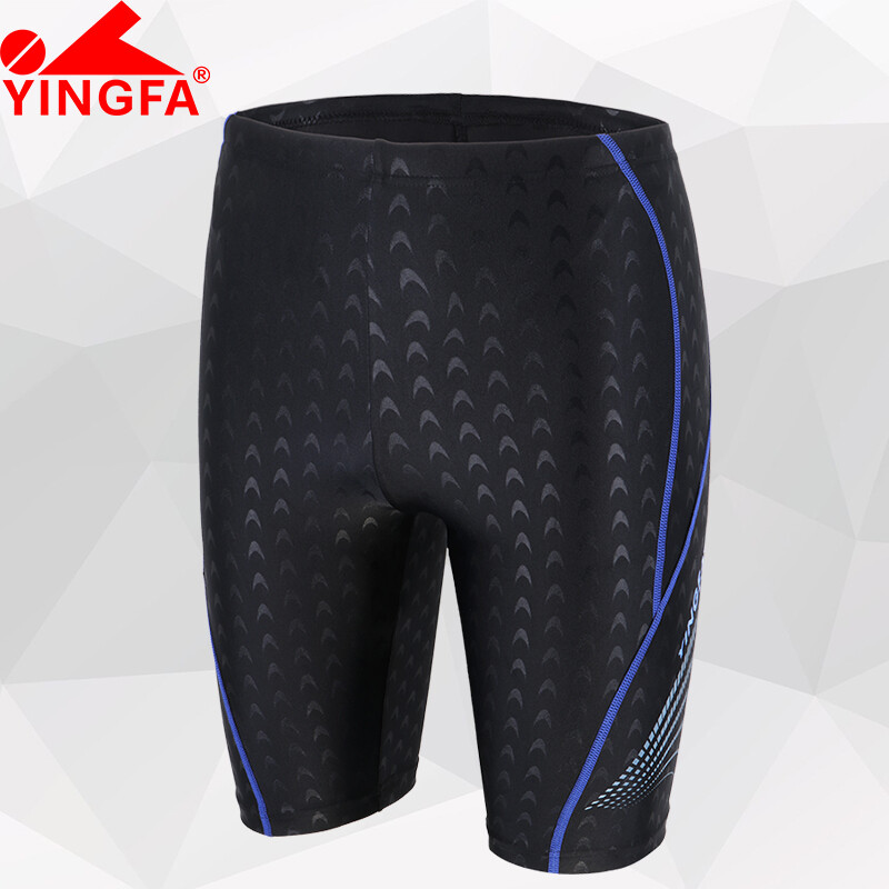 Yingfa knee length swimming trunks men's swimsuit shark proof skin comfortable anti chlorine fit training men's large hot spring swimming trunks y3030-1 XXL