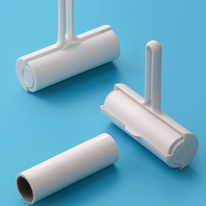 茶花粘毛器粘尘滚筒头发卷衣服沾滚刷神器可撕式黏纸卷纸床上去毛 【粘毛器替换芯】16cm*480张