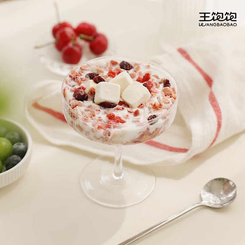 王饱饱燕麦片早餐即食冲饮麦片水果坚果泡酸奶果粒混合干吃谷物 果然多400g*1