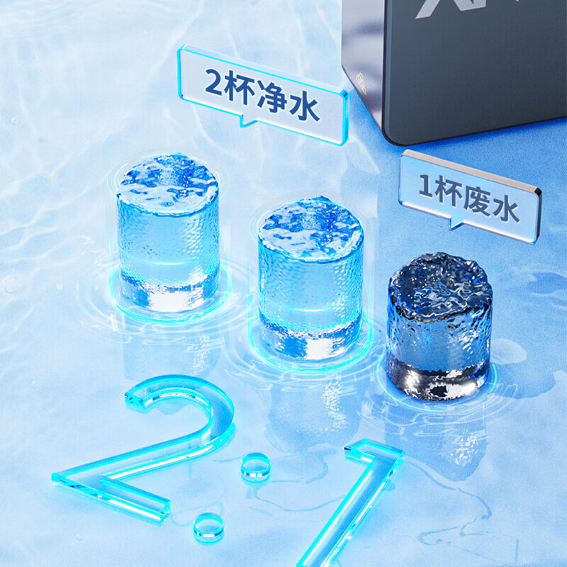 安吉尔小金砖净水器家用直饮厨房台下反渗透J2944-ROB60纯水机超大流量省空间改善口感