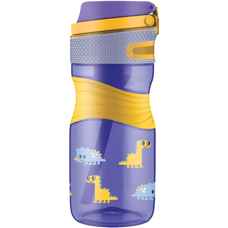 Lock & Lock children's plastic cup one click sports straw children's water cup tritan plastic cup abf766vol blue purple 450ml