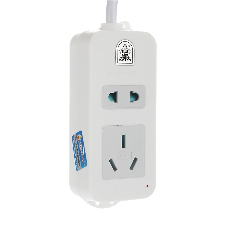Bullet head new national standard high power socket ts-820 1.8m 16A closed door plug bank / power wiring board / patch board air conditioner electric water heater electric heating can be supplied with 10A plug