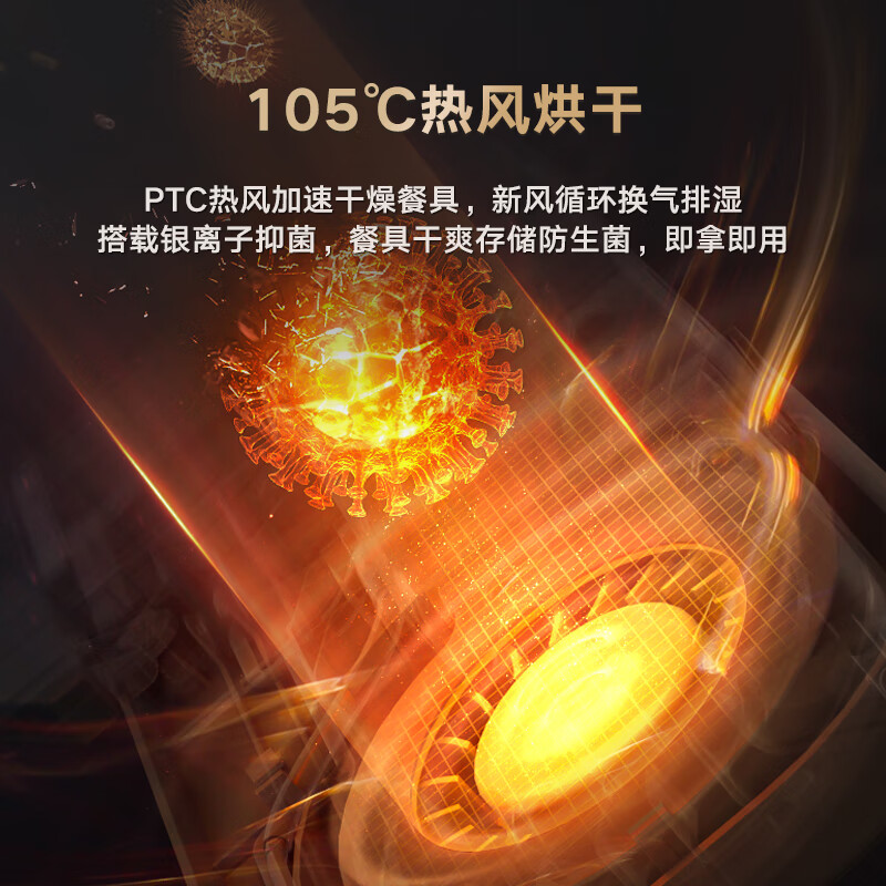 美的（Midea）14套大容量洗碗机嵌入式 万向全腔洗 105℃热风烘干 四星消毒 一级水效 168h存储 变频万向2000