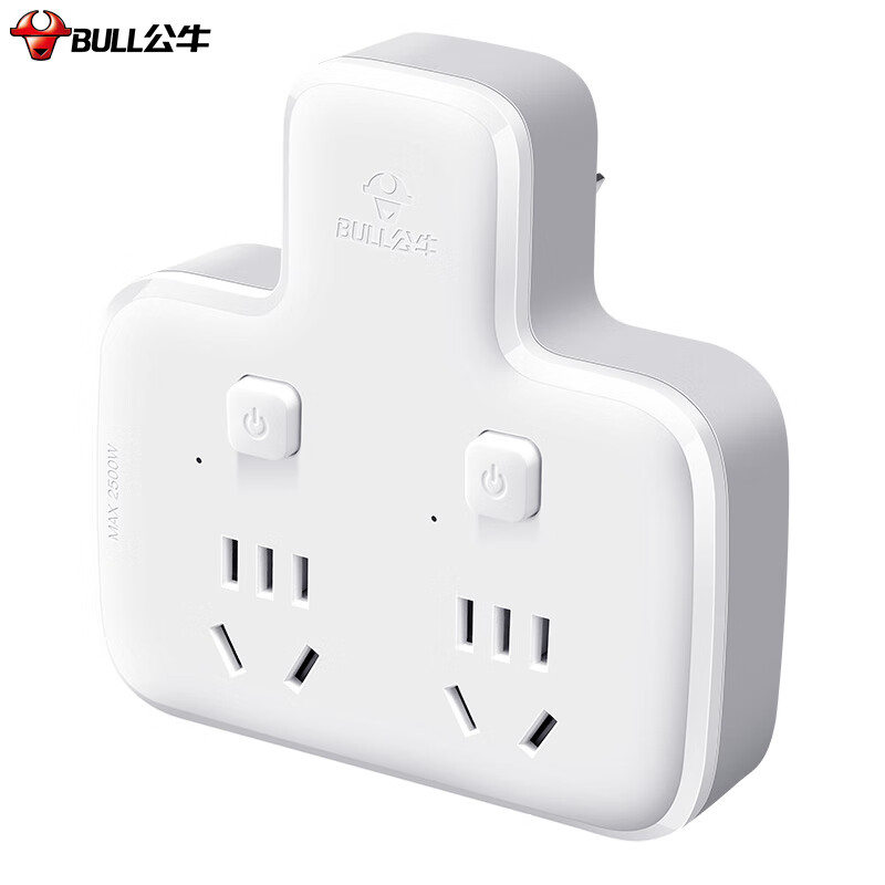 Bull gn-96023 pin type one to two socket / conversion plug / power converter 2-bit sub control wireless conversion socket