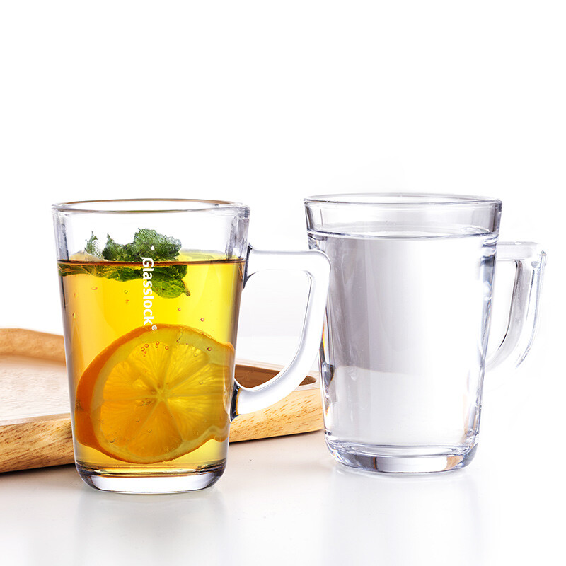 Glasslock imported heat-resistant tempered glass cup tea milk cup juice cup breakfast cup men's and women's Water Cup dream coffee glass 4-piece set gl2198