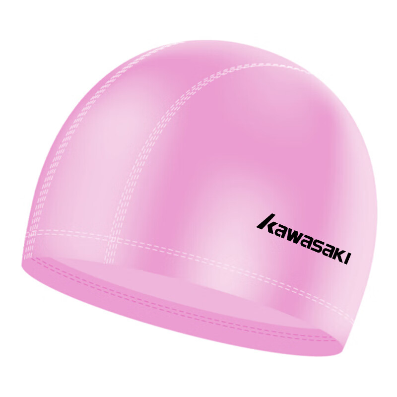 Kawasaki KAWASAKI swimming cap is waterproof and aging resistant. Its long hair is pure, soft, elastic, fashionable, swimming cap, SC-004 pink.