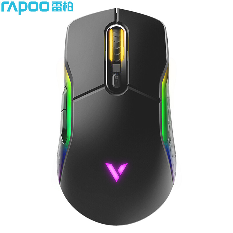 Rapoo vt200 dual-mode wired mouse wireless mouse game mouse 8 programmable buttons charging mouse eating chicken mouse E-sports Mouse Black