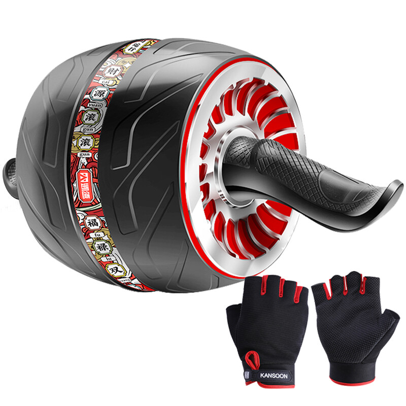 KAISU Guochao wind giant wheel abdominal health wheel automatic rebound silent abdominal muscle wheel weight loss abdominal health fitness equipment