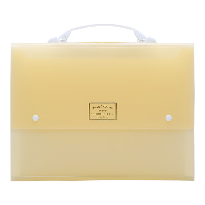 Kokuyo light color cookie organ bag folder 12 layers 13 bags A4 330 * 259 * 27mm yellow 1 package wsg-dfc130y