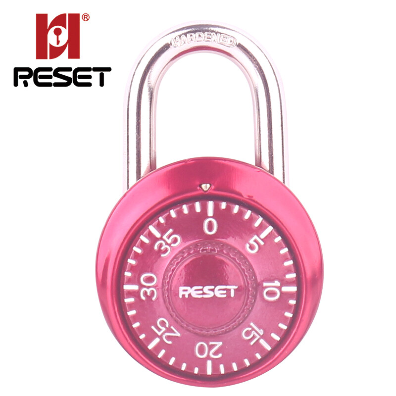 Reset rst-015 rotary code lock locker bag lock gym lock padlock red