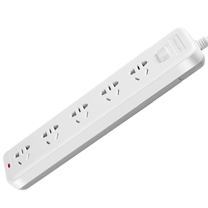 Delixi cd98j-lk5x1 8 new national standard socket / socket / patch panel / patch panel / wiring board / trailing board / patch panel five position five hole total control, with a total length of 1.8m