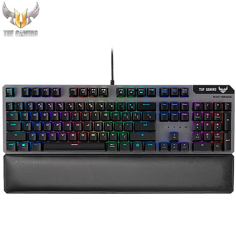 ASUS tuf gaming special agent K7 black mechanical optical axis game keyboard desktop computer wired backlight RGB metal panel (similar to green axis feel)