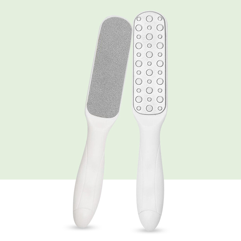 Skin language stainless steel double-sided foot rubbing board foot grinding stone mf8713 foot rubbing stone for removing dead skin and calluses foot grinder for removing foot skin pedicure knife foot washing stone for scraping heel sole knife