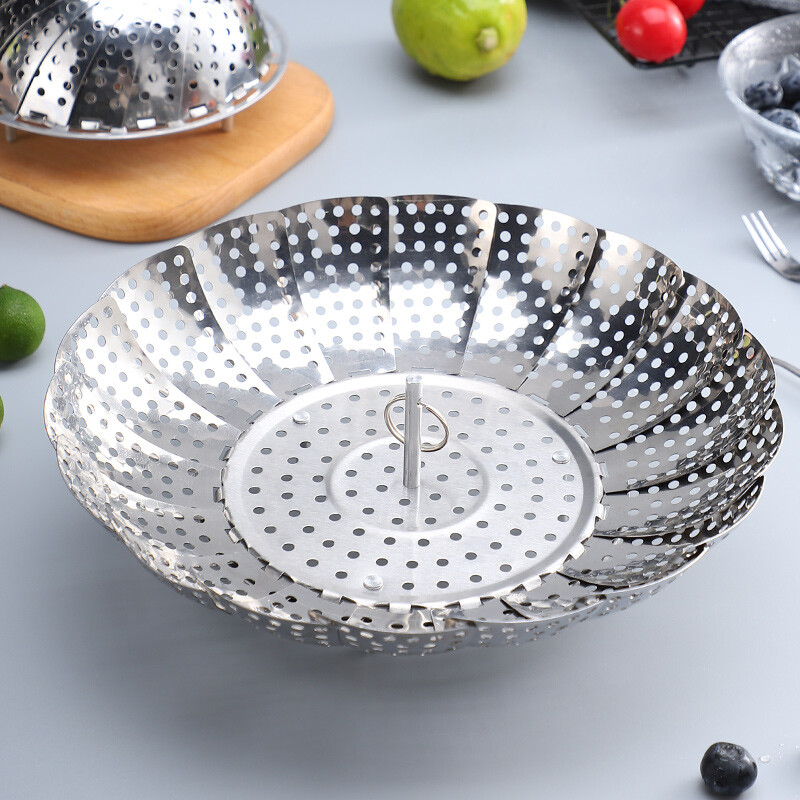 Maxcook stainless steel steaming frame steaming tray steamer telescopic foldable multipurpose steaming tray steaming sheet mcpj024
