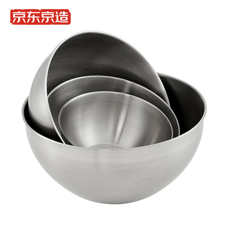 Jingdong jingzao dish washing basin 304 stainless steel kitchen household dish washing rice four piece set