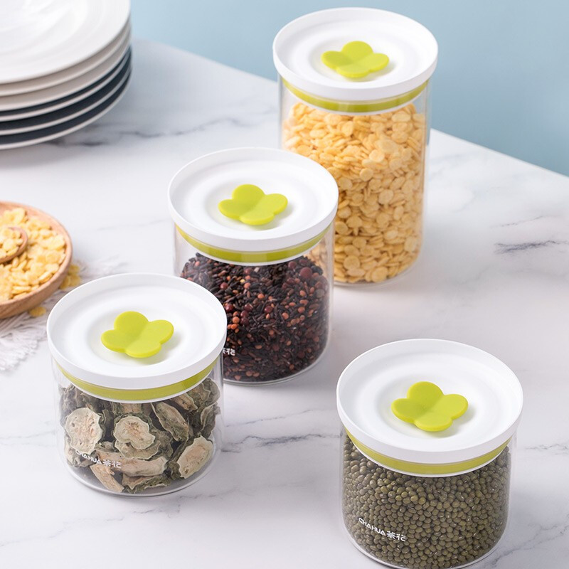 茶花密封罐玻璃食品瓶子蜂蜜柠檬百香果瓶泡菜坛子带盖家用厨房储物罐 【1050Ml】大号