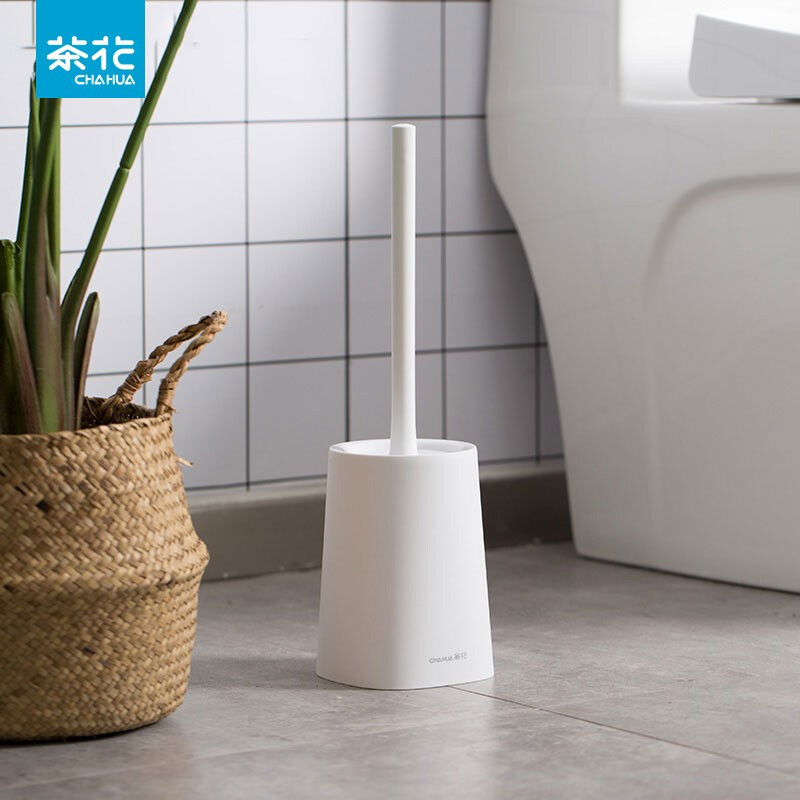 茶花艾特斯简约卫浴组合5件套装纯白简约磨砂漱口杯皂盒马桶刷套装 口杯