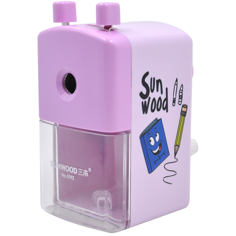 Sunwood 5192 large caliber adjustable hand pencil sharpener / pencil sharpener / pencil sharpener / pencil sharpener Pink
