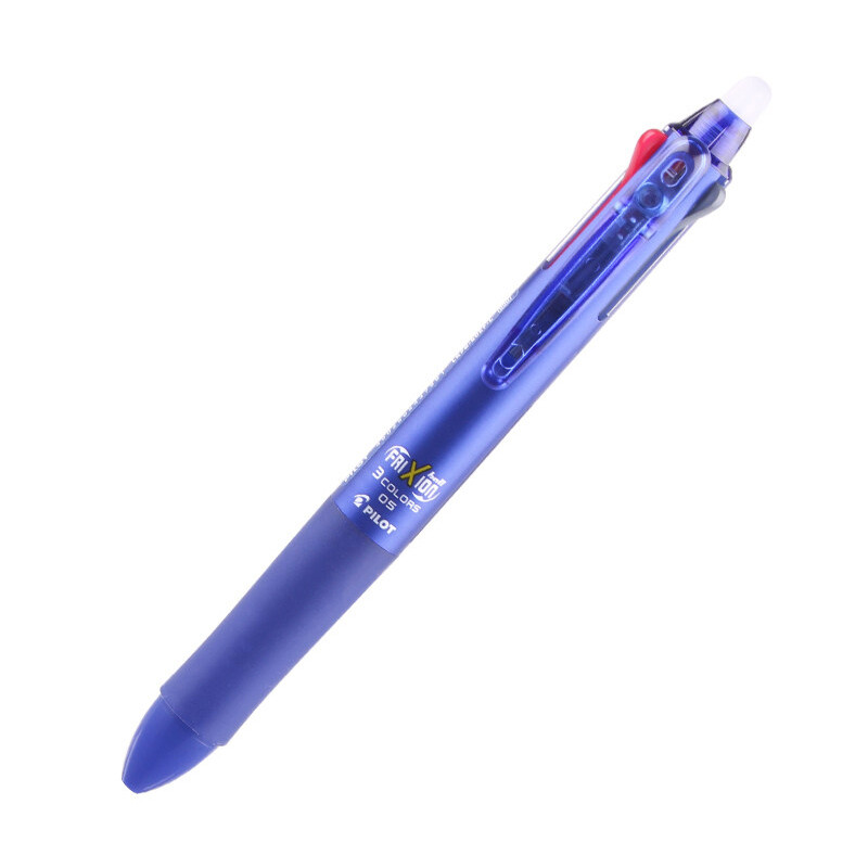 Japan's pilot three color press erasable pen multifunctional neutral pen student water pen 0.5 blue rod 1 / card lkfb-60ef-l imported