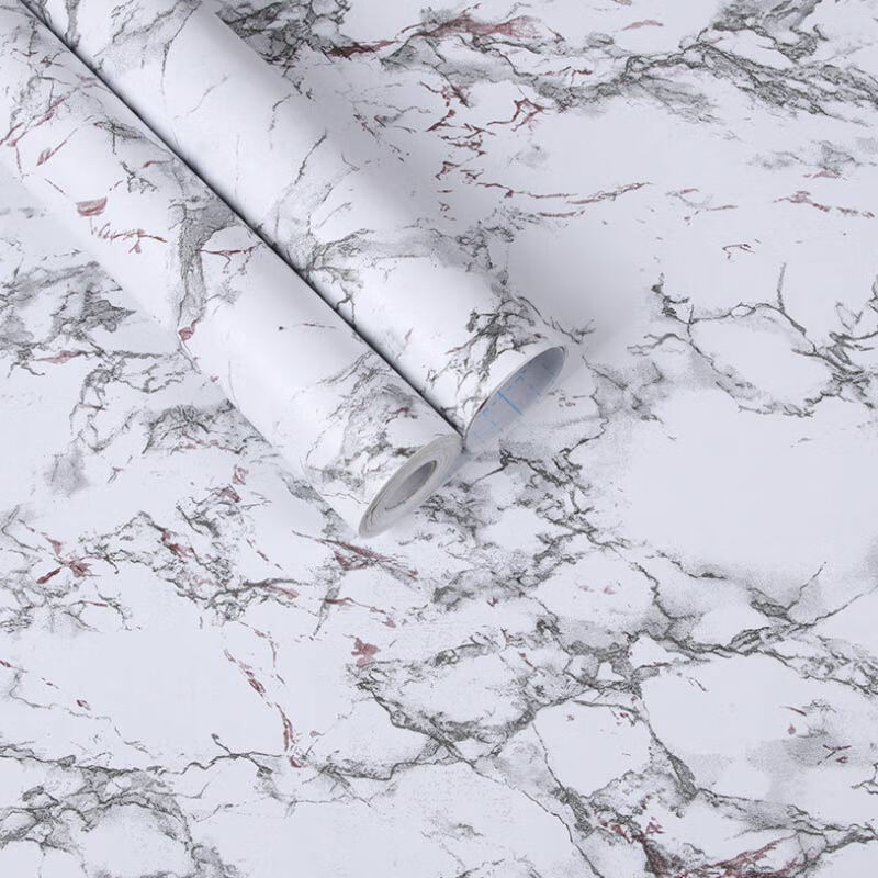 Ink bucket fish self-adhesive wall sticker marble 9196 bedroom living room TV background wall marble texture simple thickened waterproof wall sticker decorative film 10m wallpaper width 45cm