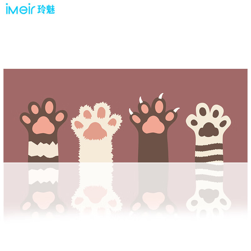 Lingmei mouse pad animation computer keyboard notebook office game lockedge large mouse pad 800 * 300mm [four Cat Claws]