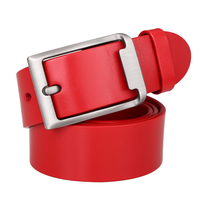 Cattle headed family life red belt men's life year red belt men's leisure needle buckle trouser belt in the year of the ox life red 1101 110-125