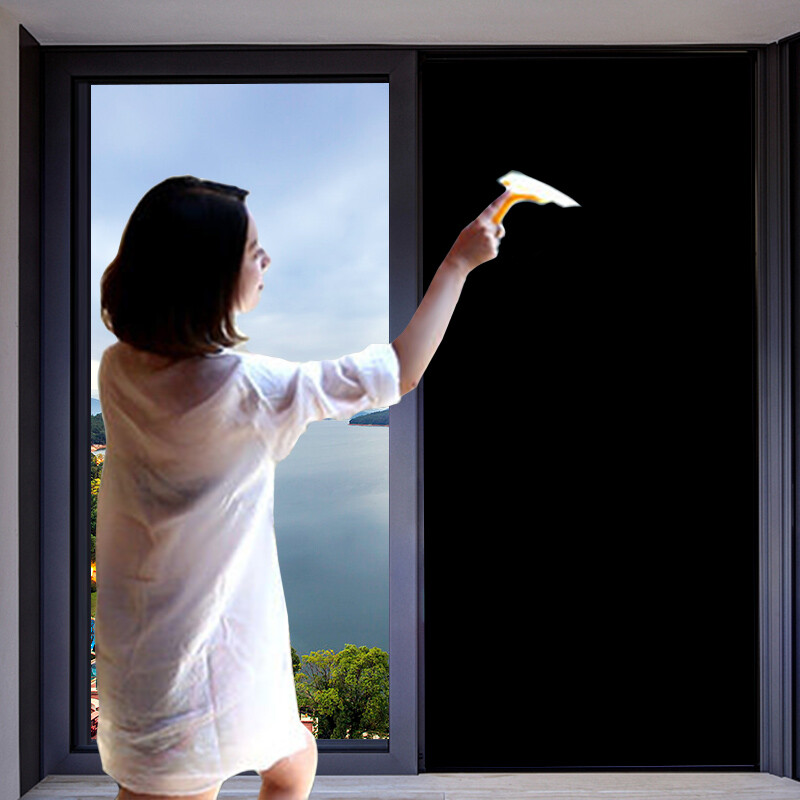 Ice sun full shading sunscreen glass film window glass sticker full shading black impermeable 0.6x5m