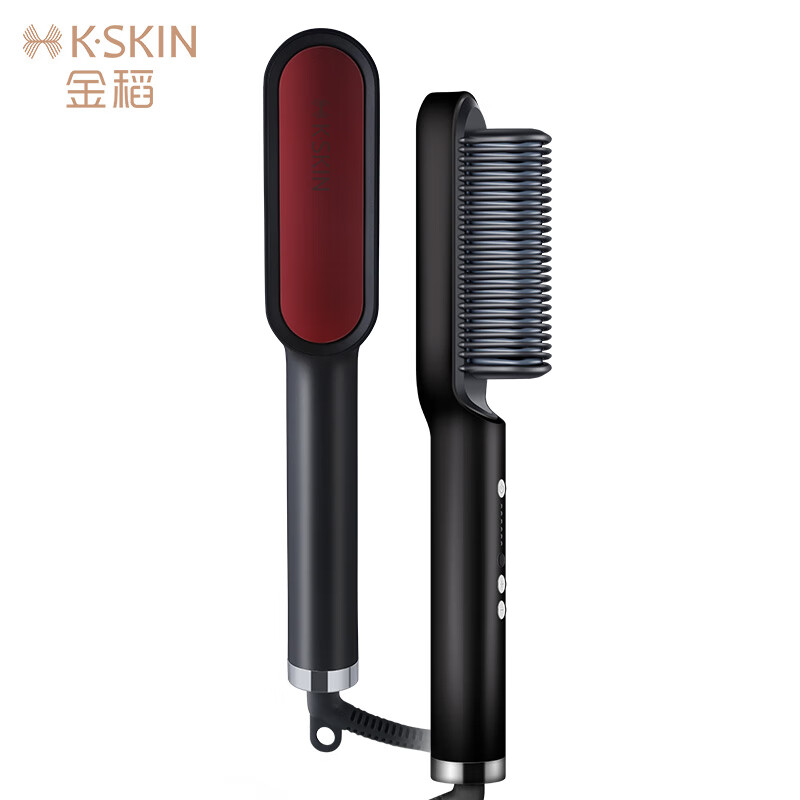 Kingdom straightener curling stick curler straightener curling dual-purpose straight hair comb splint beauty hair care comb 60s fast straight hair comb kd830 red