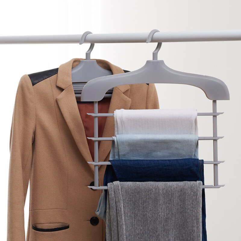 Visitor FK clothes hanger pants rack pants clip multifunctional detachable multi-layer clothes hanging dormitory artifact Wardrobe Storage clothes hanger clothes rack clothes drying rack