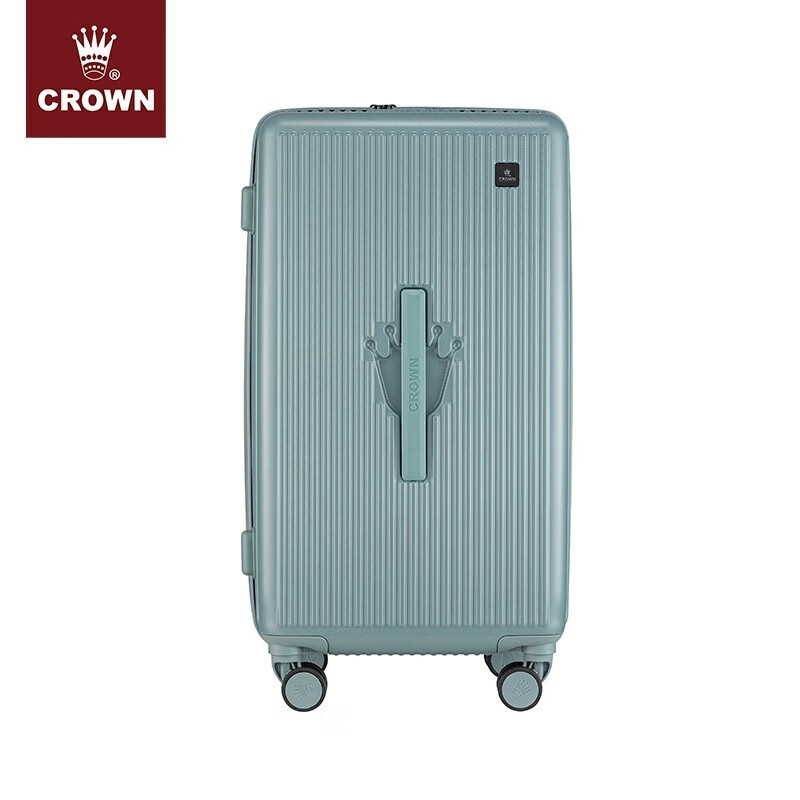 皇冠多功能旅行箱旅行手提箱大空间多收纳2021 海蓝 25英寸-需托运