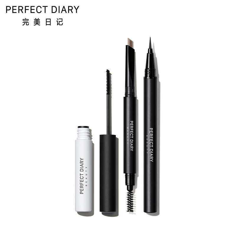 Perfect diary PERFECT DIARY eye makeup 3 piece (Mascara Black + Eye Liner + Black + eyebrow pencil 04 Brown)