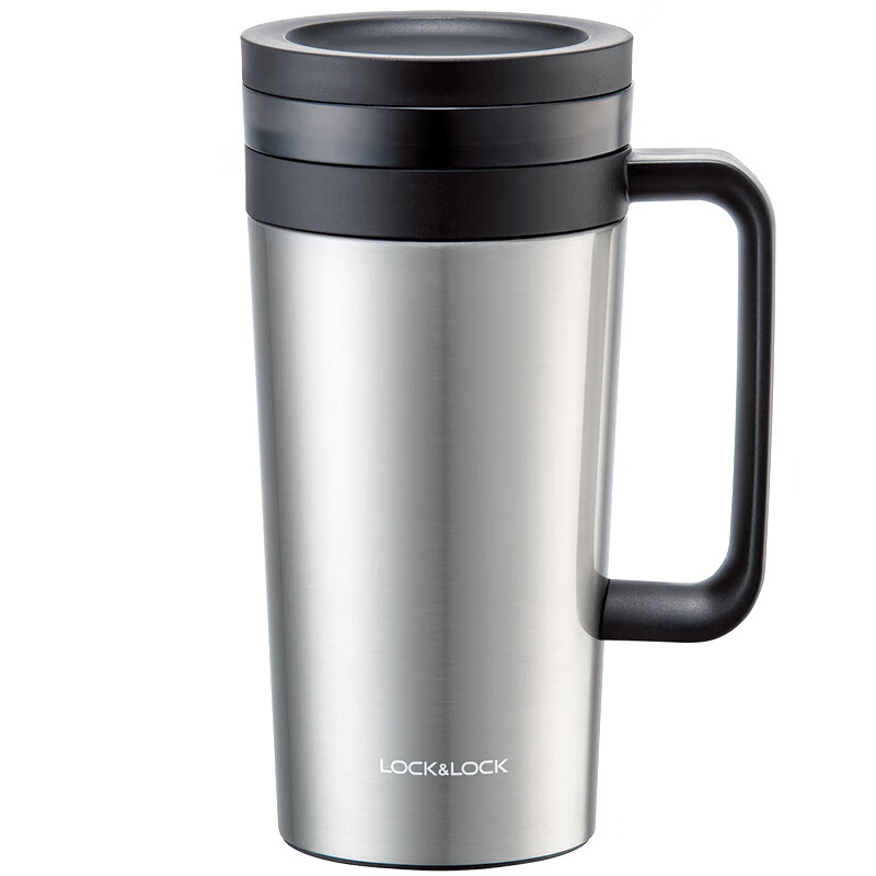 Lock & Lock new drip coffee cup Stainless Steel Thermos Pot portable large capacity water cup tea making men's and women's business office thermos 580ml lhc4197slv