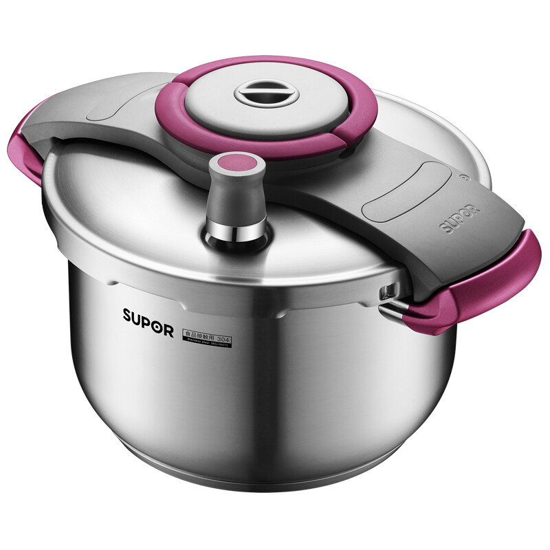 SUPOR Qiaoyi kaiyueti pressure cooker 5.0L Meihong 304 stainless steel pressure cooker pressure cooker ey22bcw01-r