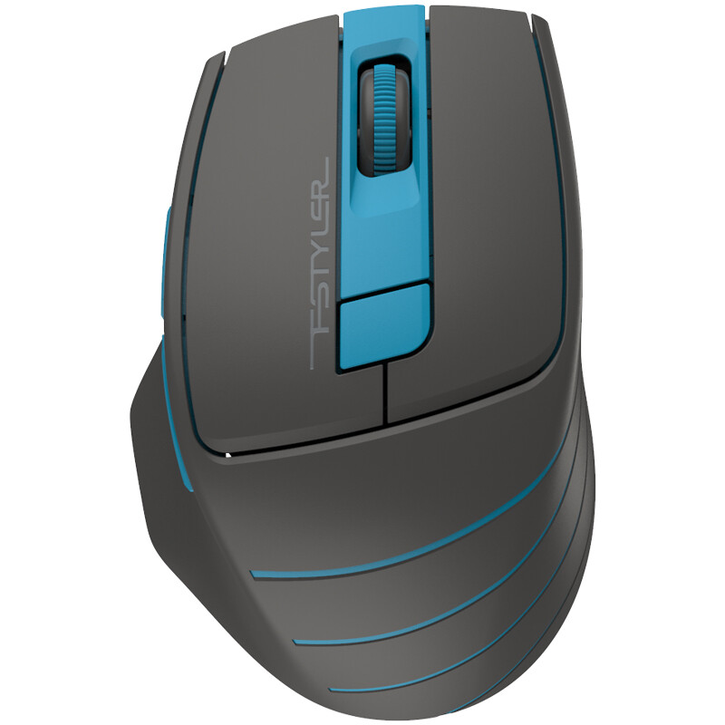 Shuangfeiyan (A4Tech) fg30 flying era mouse wireless mouse Office Mouse portable mouse anti slip two-color skirt wing fashion business travel magic light blue