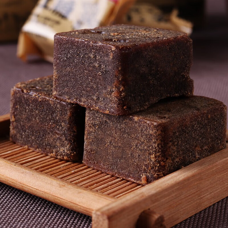 燕之坊 红糖黑糖块纯手工甘蔗古法红糖姜汁玫瑰红阳姜茶单独小包装 阿胶红糖216g【约10~12块/盒 】