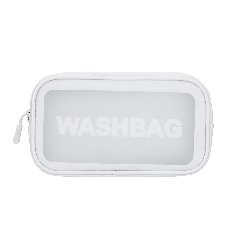 Bubm transparent cosmetic bag waterproof washing storage bag men's and women's large capacity business travel portable storage bag fshz-bjd white