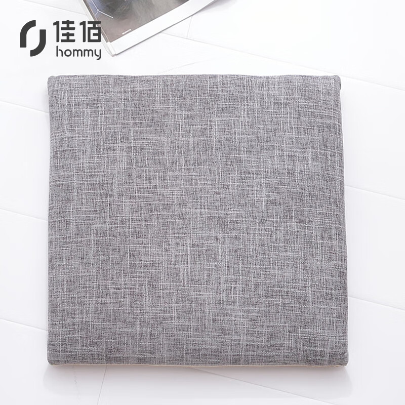 Jiabai cushion linen wind thickened tatami dining chair cushion office student computer chair non slip cushion light gray 40 * 40cm