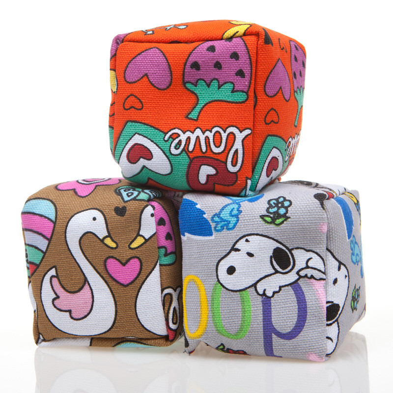 Rice bear children's sandbag cartoon 7cm three-dimensional sandbag canvas sandbag throwing kindergarten primary school throwing game toys 3 packs