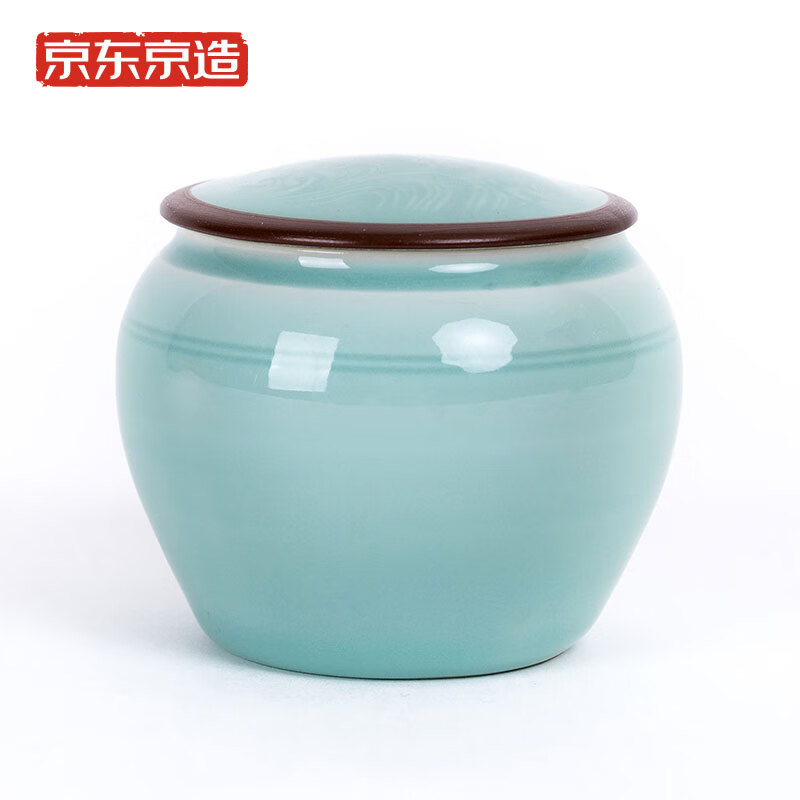 Jingdong jingzao Longquan celadon tea pot fresh-keeping sealed pot Talang powder green 280ml